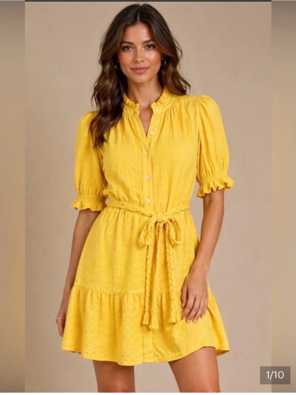 GAP - yellow sundress with braided belt